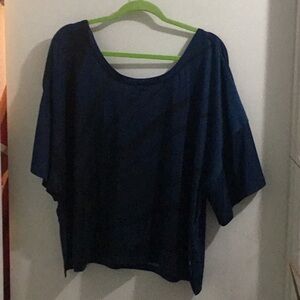 Navy Blue Oversized Top
